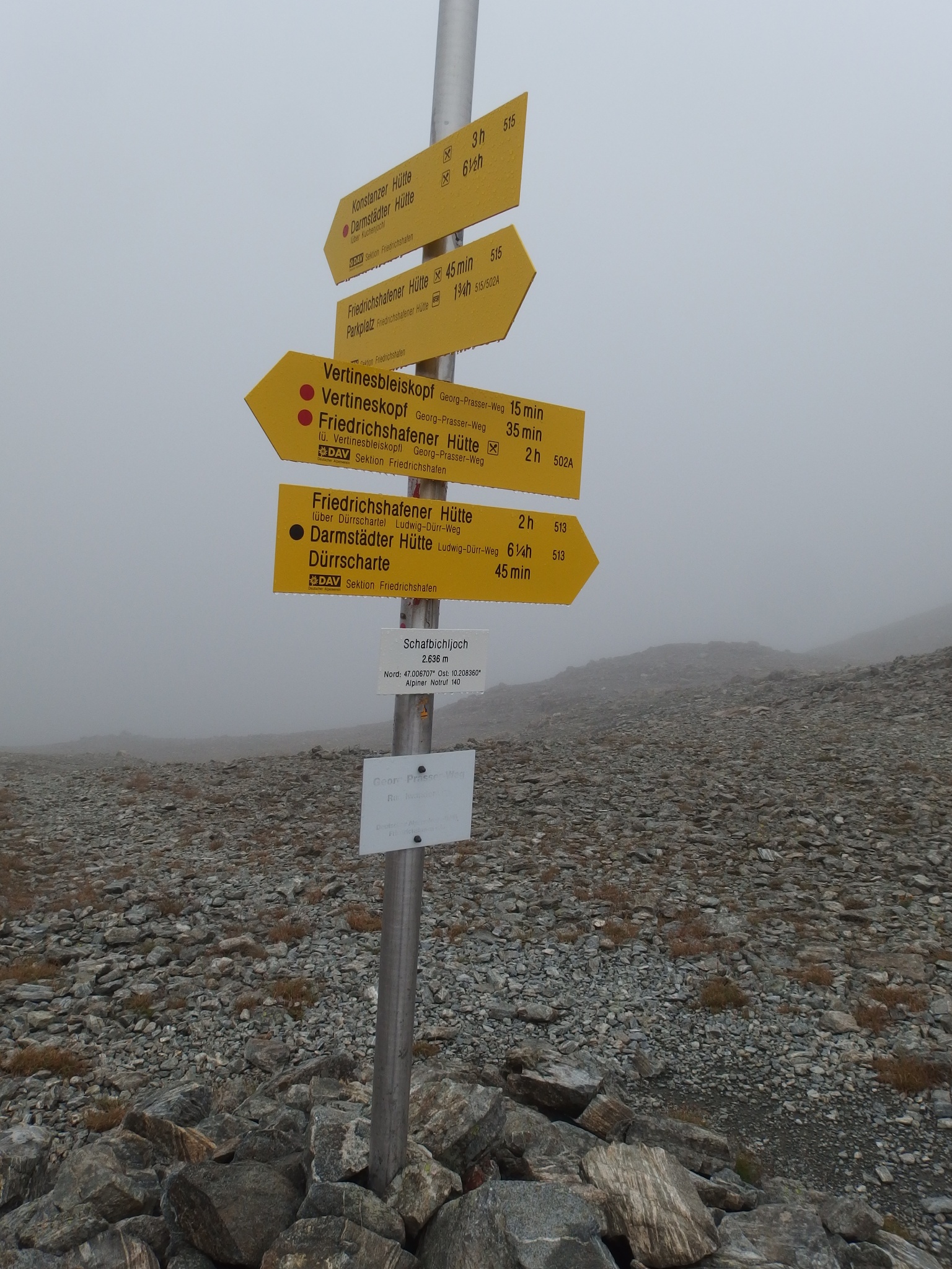 Am Schafbichljoch - Von hier geht´s zu Hütten und Gipfeln
